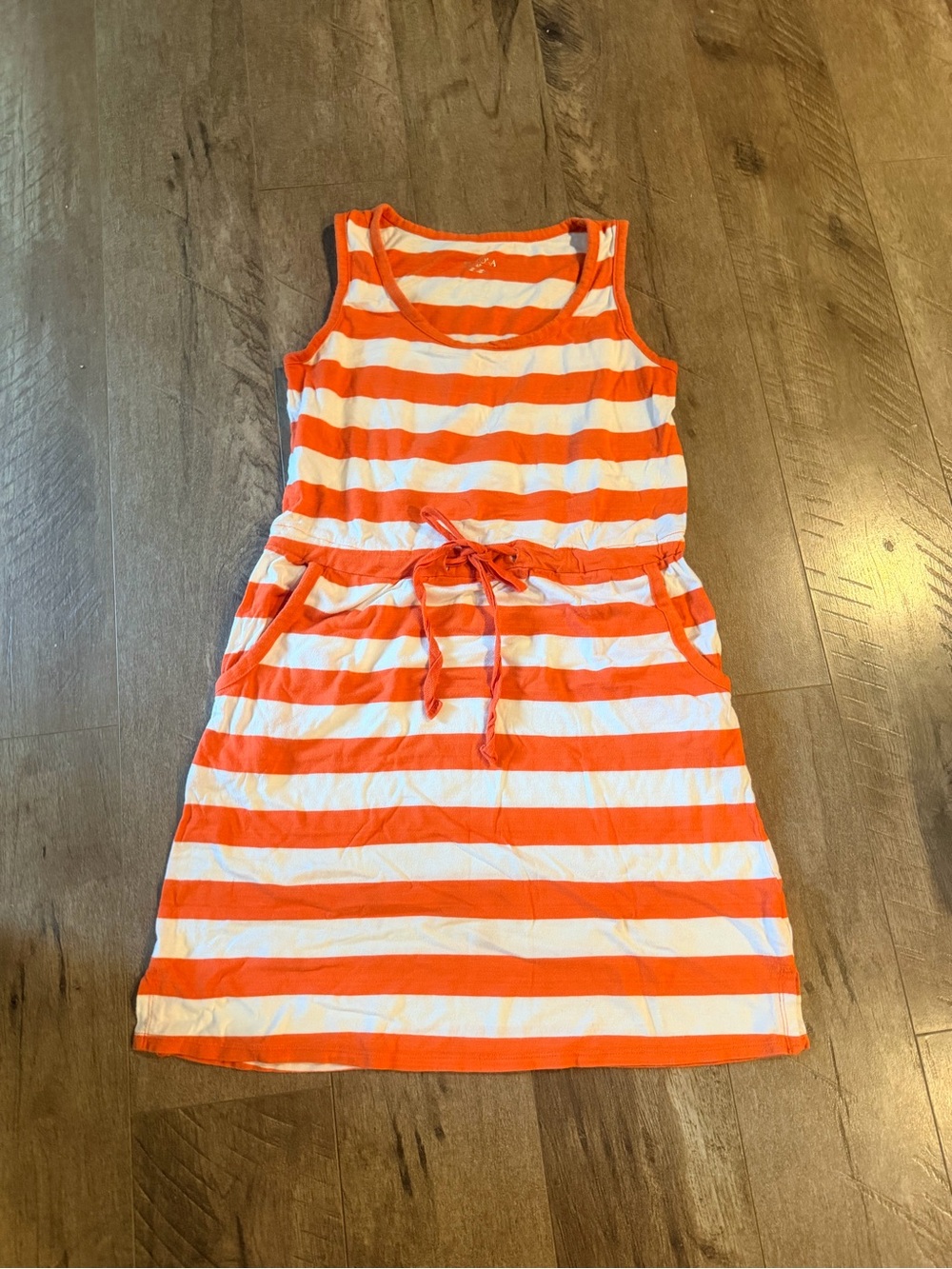 Merona Orange and White Striped Tank Top Dress